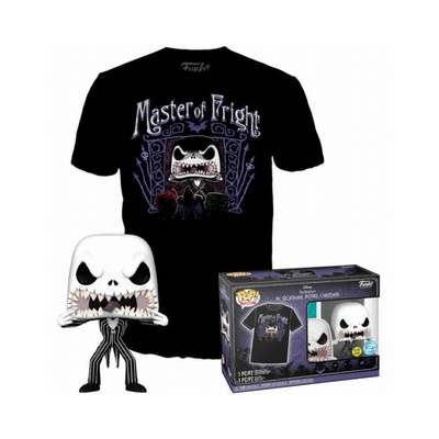 Product T-Shirt Funko Pop! (Adult): Disney The Nightmare Before Christmas Jack Skellington (Glows in the Dark) (Special Edition) Vinyl Figure & T-Shirt (S) base image