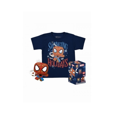 Product T-Shirt Funko Pocket Pop! (Child): Marvel Gingerbread Spider-Man (Special Edition) Bobble-Head Vinyl Figure & T-Shirt (XL) base image