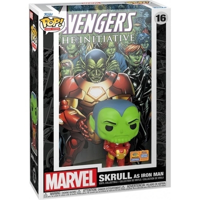 Product Funko Pop! Comic Covers: Marvel Avengers The Initiative - Skrull as Iron Man (Wondrous Convention Limited Edition) #16 Vinyl Figure EN,FR,ES,DE,IT,PT,NL,DK,SE,RU Pack / Carton Window Box with Plastic Film base image