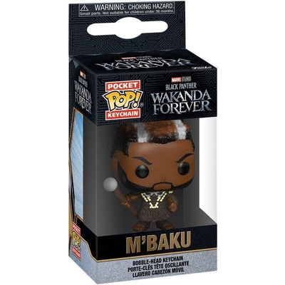 Product Funko Pocket Pop! Marvel: Black Panther Wakanda Forever - MBaku Vinyl Bobble-Head Figure Keychain EN,DE,IT,PT,NL,DK,SE,RU Pack / Carton Window Box with Plastic Film base image