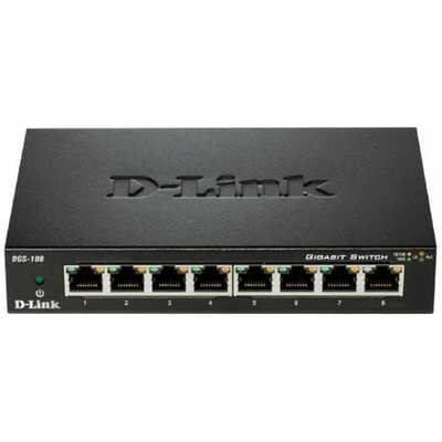 Product Network Switch D-Link DGS-108 8 p 10 / 100 / 1000 Mbps base image