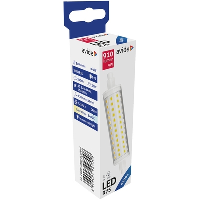 Product Λάμπα LED Avide R7S 9W 20x118mm Ψυχρό 6400K base image