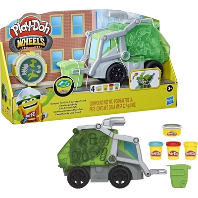 Product Hasbro Play-Doh Wheels: Dumbin Fun 2-in-1 Garbage Truck (F5173) base image