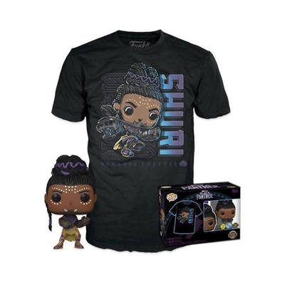 Product T-Shirt Funko Pop! (Adult): Marvel Black Panther Shuri (Glows in the Dark) Bobble-Head Vinyl Figure & T-Shirt (S) base image