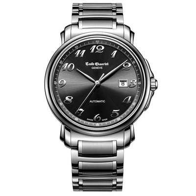 Product Ανδρικό Ρολόι Emile Chouriet 081168G426869 (42mm) Μεταλλικό Μπρασελέ Ασημί base image