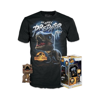 Product T-Shirt Funko Pocket Pop! (Child): Jurassic World Dominion T-Rex Vinyl Figure and T Shirt (S) base image