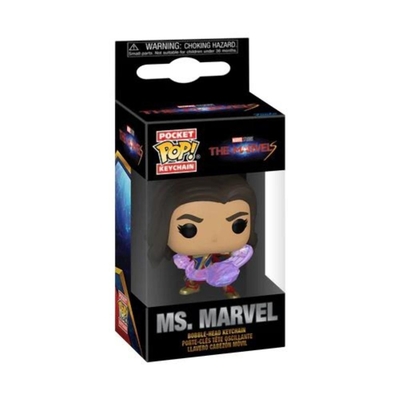 Product Funko Pocket Pop!: The Marvels - Ms. Marvel Bobble-Head Vinyl Figure Keychain EN,FR,ES,DE,IT,PT,NL,DK,SE,RU Pack / Carton Window Box with Plastic Film base image