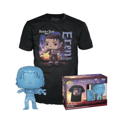 Product T-Shirt Funko Pop! (Adult): Attack on Titan Final Season Eren Jaeger (with Marks) Vinyl Figure and T-Shirt (L) base image