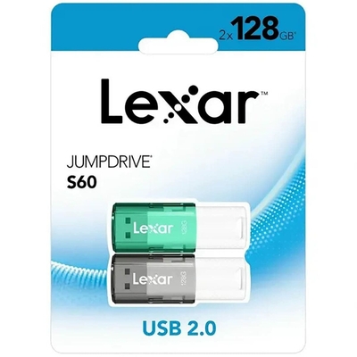 Product USB Flash 128GB Lexar JUMPDRIVE S60 Πράσινο Γκρι base image