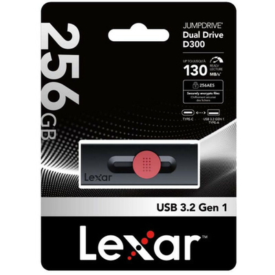 Product USB Flash 256GB Lexar DUAL Μαύρο base image