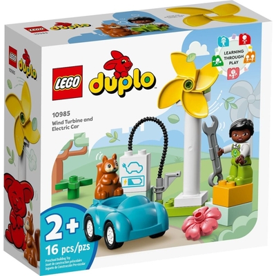 Product Τουβλάκια LEGO DUPLO Town: Wind Turbine and Electric Car (10985) base image