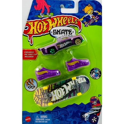 Product Αυτοκίνητα  Οχήματα Mattel Hot Wheels: Skate - Solid Muscle  Feline Risky Tony Hawk Fingerboard Set (HNG64) base image