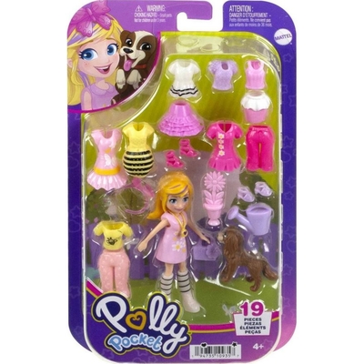 Product Mattel Polly Pocket: Medium Pack - Flowers Doll with Pet (HKV89) base image