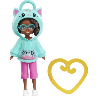 Product Mattel Polly Pocket: Hoodie Buddy - Cat Dark Skin Doll (HKV99) base image