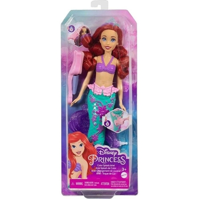 Product Mattel Disney: Barbie Princess - Color Splash Ariel Mermaid Doll (HLW00) EN,FR,DE,ES,PT,IT,NL,SE,DK,NO,FI,PL,CZ,SK,HU,RU,GR,TR,AR Pack / Carton Blister Pack base image