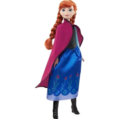 Product Mattel Disney: Frozen - Anna (Blue Dress) (HLW49) EN,FR,DE,ES,PT,IT,NL,SE,DK,NO,FI,PL,CZ,SK,HU,RU,GR,TR,AR Pack / Carton Blister Pack base image
