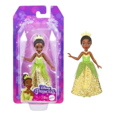 Product Mattel Disney: Princess - Princess Tiana Small Doll (9cm) (HLW71) EN,FR,DE,ES,PT,IT,NL,SE,DK,NO,FI,PL,CZ,SK,HU,RU,GR,TR,AR Pack / Carton Blister Pack base image