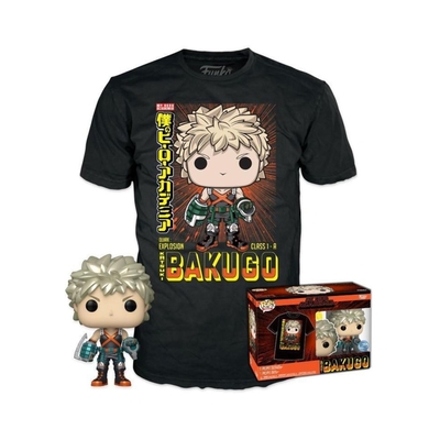 Product T-Shirt Funko Pop! (Adult): My Hero Academia Katsuki Bakugo (Metallic) (Special Edition) Vinyl Figure & T-Shirt (M) base image