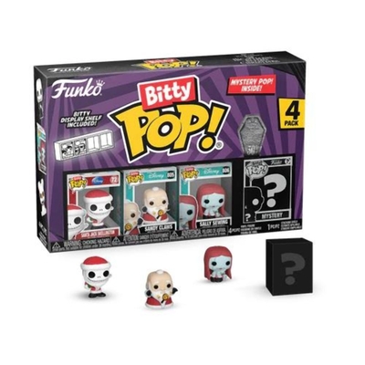Product Figures  Statues Funko Bitty Pop! 4-Pack: Disney The Nightmare Before Christmas 30th - Santa Jack Skellington Vinyl Figures base image