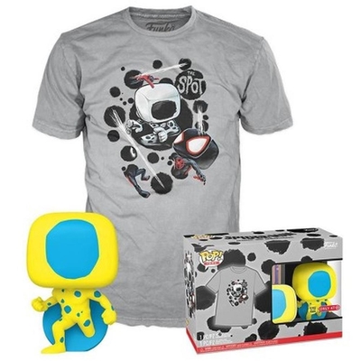 Product T-Shirt Funko Pop! (Adult) Marvel: Spider-Man Across the Spider-Verse The Spot (Blacklight) (Special Edition) (Glows in the Dark) Bobble-Head Vinyl Figure and T-Shirt (M) base image