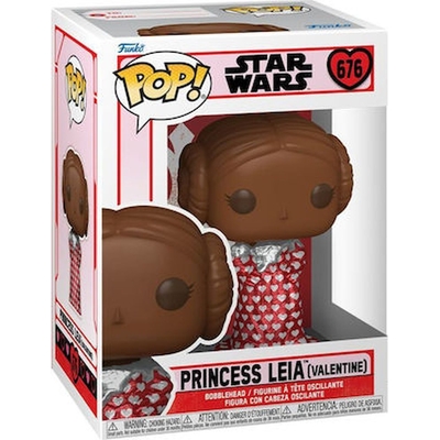 Product Funko Pop! Disney: Star Wars Valentines Day 2024 - Princess Leia (Valentine Chocolate) #676 Bobble-Head Vinyl Figure EN,FR,ES,DE,IT,PT,NL,DK,SE,RU Pack / Carton Window Box with Plastic Film base image