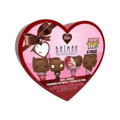 Product Funko Pocket Pop! 4-Pack: DC Batman The Animated Series - Valentiness Box Vinyl Figures EN,FR,ES,DE,IT,PT,NL,DK,SE,RU Pack / Carton Heartshape Box base image