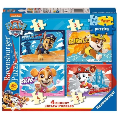 Product Ravensburger My First Puzzles: Paw Patrol 4 Chunky Jigsaw Puzzles (03154) base image