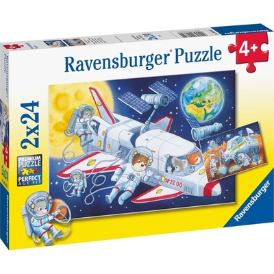 Product Ravensburger Puzzle: Animals in Space (2x24pcs) (05665) base image