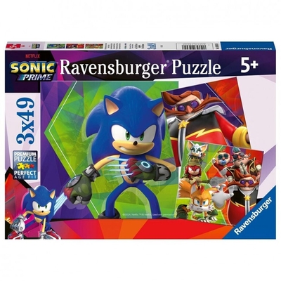 Product Ravensburger Puzzle: Sonic Prime - The Adventures of Sonic (3x49pcs) (05695) base image