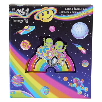 Product Loungefly Lisa Frank Zoomer  Zorbit Rainbow 3 Collector Box Sliding Pin (LSFPN0010) base image