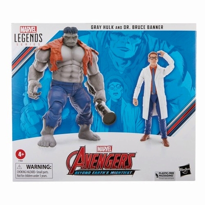 Product Φιγούρες Δράσης Hasbro Fans Marvel Avengers: Legends Series (60th Anniversary) - Beyond Earths Mightiest - Gray Hulk and Dr. Bruce Banner Action Figures (Excl.) (F7084) base image