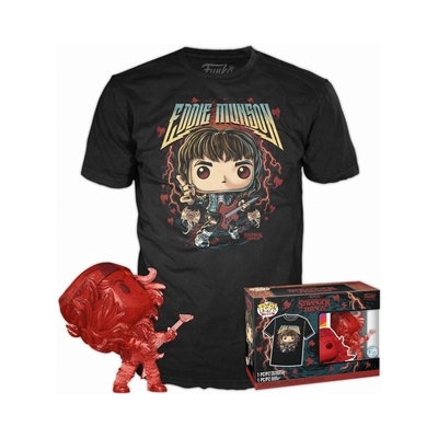 Product T-Shirt Funko Pop! (Adult): Stranger Things Hunter Eddie with Guitar Vinyl Figure & T-Shirt (S) base image