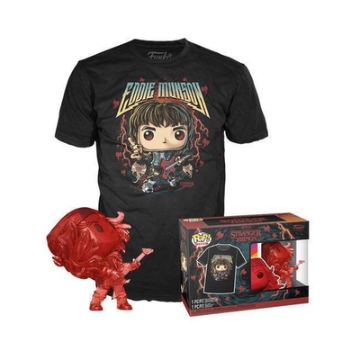 Product T-Shirt Funko Pop! (Adult): Stranger Things Hunter Eddie with Guitar Vinyl Figure & T-Shirt (M) base image