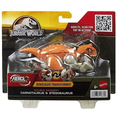 Product Φιγούρες Δράσης Mattel Jurassic World: Fierce Changers Double Danger - Carnotaurus  Stegosaurus (HLP07) base image