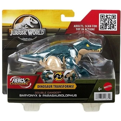 Product Φιγούρες Δράσης Mattel Jurassic World: Fierce Changers Double Danger - Baryonyx  Parasaurolophus (HLP09) base image