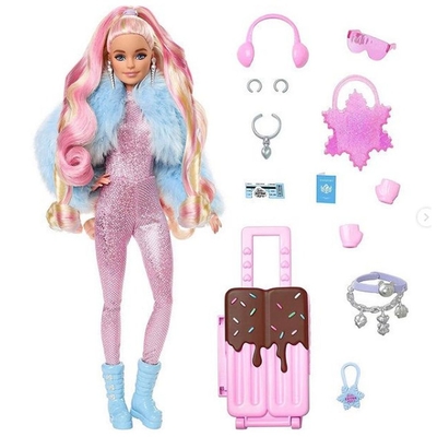 Product Mattel Barbie: Extra Fly - Snow Fashion Doll (HPB16) EN,FR,DE,ES,PT,IT,NL,SE,DK,NO,FI,PL,CZ,SK,HU,RU,GR,TR,AR Pack / Carton Blister Pack base image