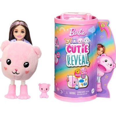 Product Mattel Chelsea Cutie Reveal - Teddy Bear (HKR19) EN,FR,DE,IT,NL,ES,PT,RU,TR,GR,RO,BG,HRV,SK,AR Pack / Carton Tube base image
