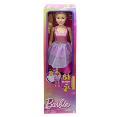 Product Mattel Barbie: Large Doll (71cm) (HJY02) EN,FR,DE,IT,NL,ES,PT,SE,FI,DK,BG,PL,HU,RO,GR,TR,RU,AR Pack / Carton Window Box without Plastic Film base image