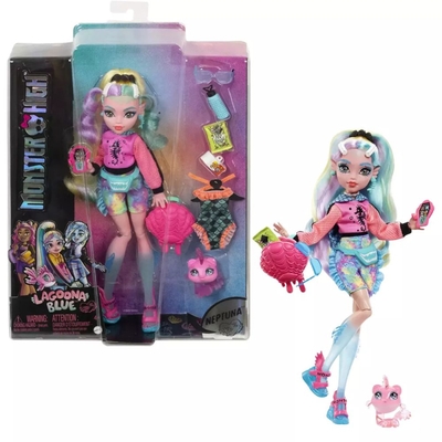 Product Mattel Monster High: Neptuna - Lagoona Blue Doll (HHK55) EN,FR,DE,ES,PT,IT,NL,SE,DK,NO,FI,PL,CZ,SK,HU,RU,GR,TR,AR Pack / Carton Blister Pack base image
