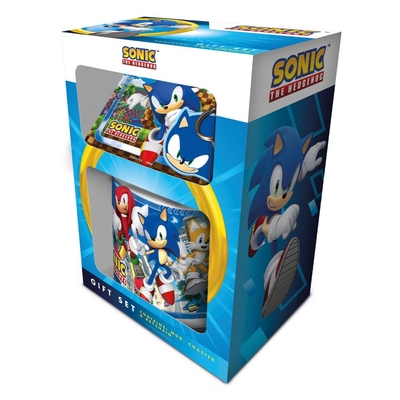 Product Pyramid Sonic: The Hedgehog - Mug, Coaster Keychain Gift Set (GP86530) EN,DE,IT,FR,ES,PL Pack / Carton Window Box without Plastic Film base image