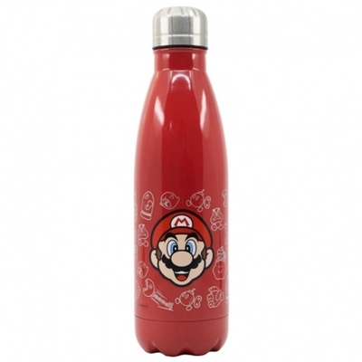 Product Stor Super Mario Metal Bottle (780ml) EN,ES,FR,DE,IT,PT,AR Label / Plastic Bag base image