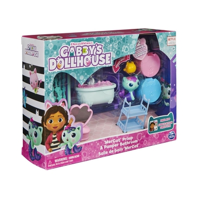 Product Μινιατούρα Spin Master Gabbys Dollhouse: MerCat Primp Pamper Bathroom Deluxe Room Set (6062036) base image