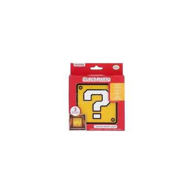 Product Paladone Super Mario - Question Block Night Light (PP11595NN) EN,FR,DE,ES,IT,NL,PT Pack / Carton Window Box without Plastic Film base image