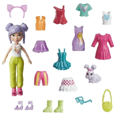 Product Mattel Polly Pocket: Medium Gaming Pack (HRD60) EN,FR,DE,ES,PT,IT,NL,SE,DK,NO,FI,PL,CZ,SK,HU,RU,GR,TR,AR Pack / Carton Blister Pack base image