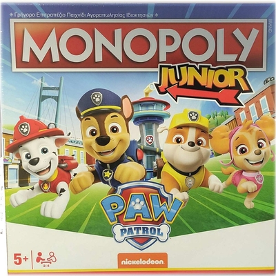 Product Winning Moves: Monopoly - Junior Paw Patrol Επιτραπέζιο (Ελληνική Γλώσσα) (WM04163-GRK) Greek Pack / Carton Box base image