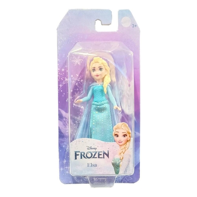 Product Mattel Disney: Frozen Princess - Elsa Mini Doll (9cm) (HPD45) EN,FR,DE,ES,PT,IT,NL,SE,DK,NO,FI,PL,CZ,SK,HU,RU,GR,TR,AR Pack / Carton Blister Pack base image