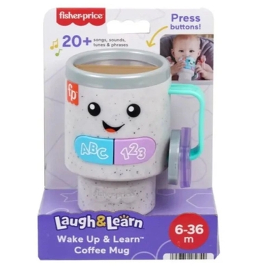 Product Fisher-Price Laugh Learn - Wake Up Learn Coffee Mug (HWY44) EN,TR,GR Pack / Carton Window Box without Plastic Film base image