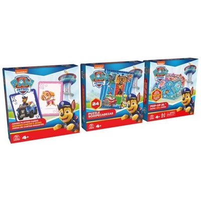 Product Spin Master Paw Patrol: Game Bundle - Jumbo Cards, Pop-Up Game, 24-Piece Puzzle (6066829) base image