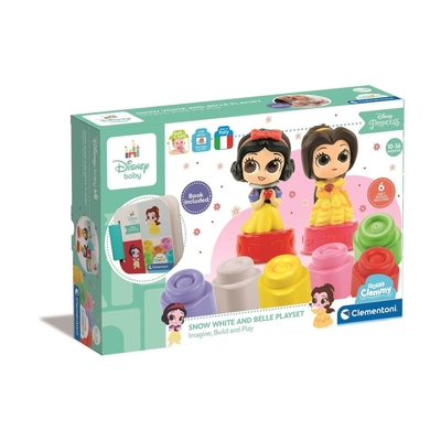 Product AS Baby Clementoni Disney Princess: Soft Clemmy Touch  Play - Snow White and Belle Playset Building Blocks (1033-17843) base image