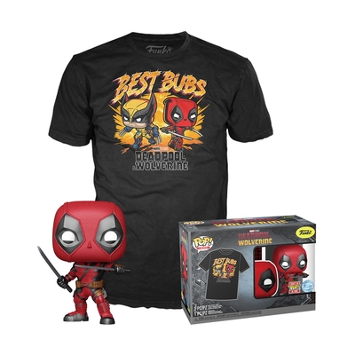 Product T-Shirt Funko Pop! (Adult): Deadpool & Wolverine Deadpool & Wolverine Best Bubs Bobble-Head Vinyl Figure and T-Shirt (M) base image